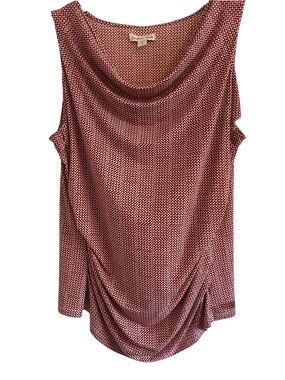 Coldwater Creek Sleeveless Top Draped Cowl Neckline Ruching Both Sides Size 1X